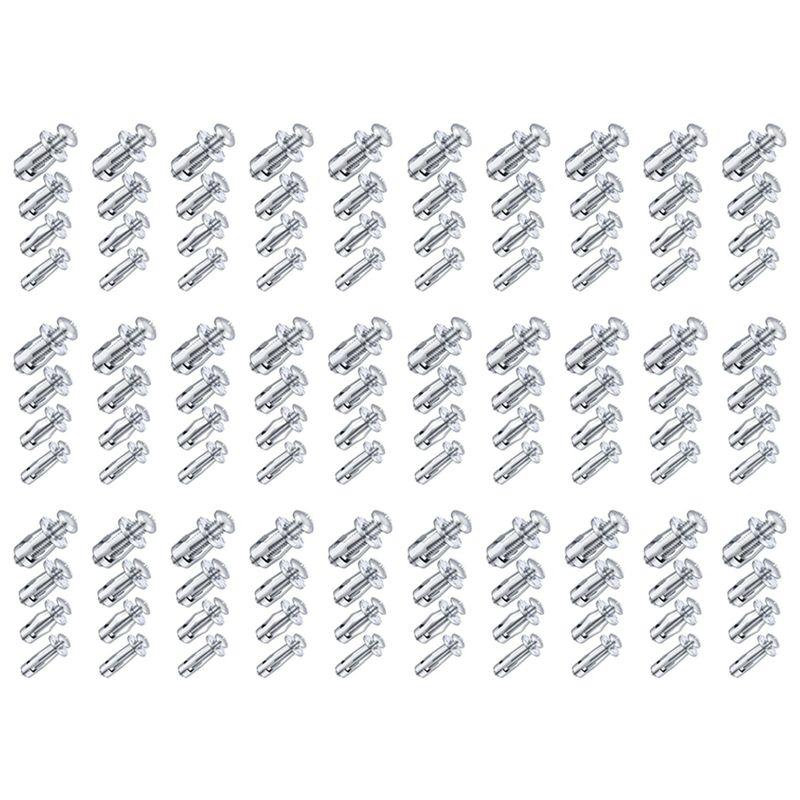 A84X-120Pcs M 4 M5 M6 M8 Petal Nuts,Expansion Screw Jack Nut,For Hollow Wall Iron Plastic Polywoodpressboard Hardboard Silver