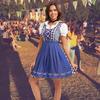 Adults Women's Oktoberfest Costume German Bavarian Beer Outfits Dirndl Dress Apron Bows Ribbon for Halloween Party