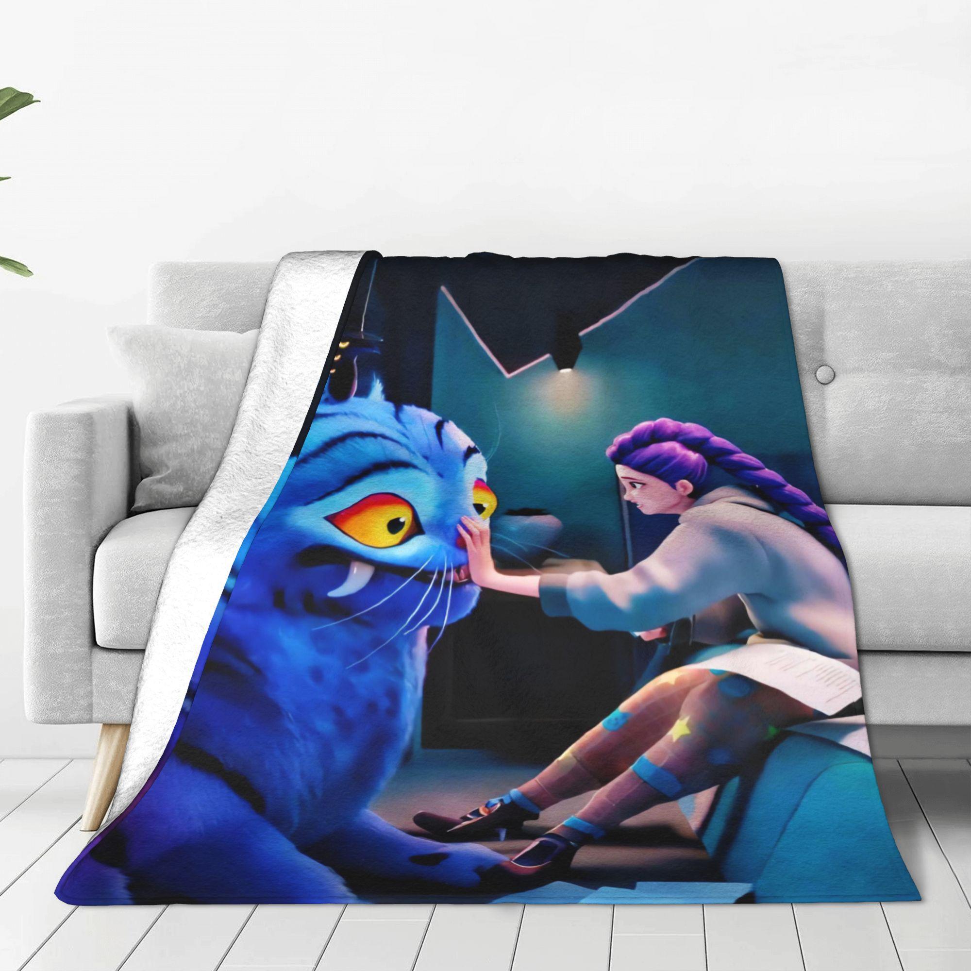 

Kpop Demon Hunters Soft Blanket Derpy Tiger & Rumi Boy Girl Plush Throw Blanket Fashion Bedroom Flannel Bedspread Sofa Bed Cover 30x40in
