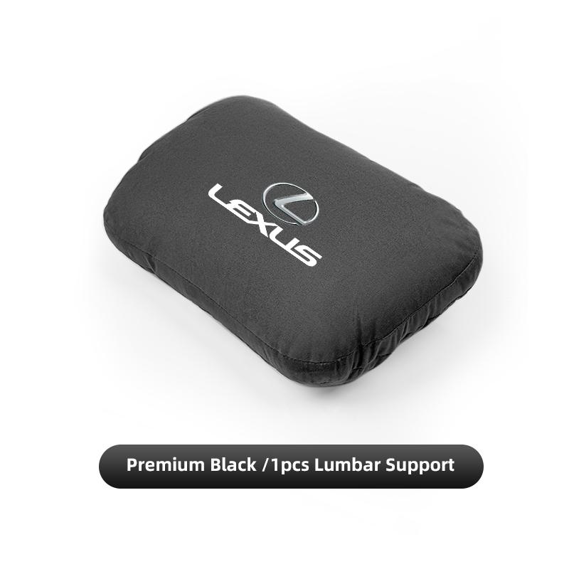 QDDY3 Luxury Suede Car Interior Seat Headrest Support Lumbar Pillow For Lexus F SPORT LBX NX RX 350h 450h ES UX 300e GS GX IS LS LX
