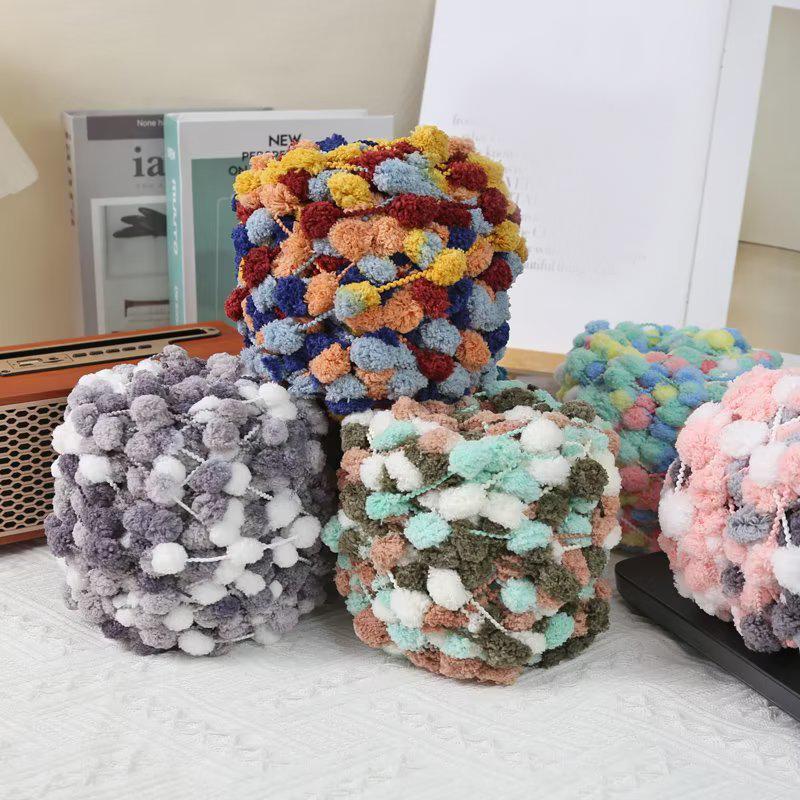 100g/Ball Rainbow Small Ball Knitting Yarn Pom Pom Crochet Yarn For Knitting Blanket Cushion Line DIY Crochet Mat Thread