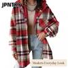 JPNTKY Damskie Vintage Casualowe Jesienno-Zimowe Kurtki & Płaszcze z Długim Rękawem