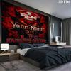 Kaiserslautern Fc Crest Custom Name Wall Tapestry Aesthetic Wall Hanging Printed Fabric Blanket Decorative Tapestries for Bedroom Living Room Home Dec