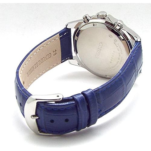 SEIKO Chronograph Watch Genuine Leather Belt Set Domestic Seiko Officially Distributed Navy Blue Belt SND365P1-BL