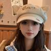 Korean Retro Cat Ear Octagonal Beret For Women Autumn And Winter Brushed And Warm