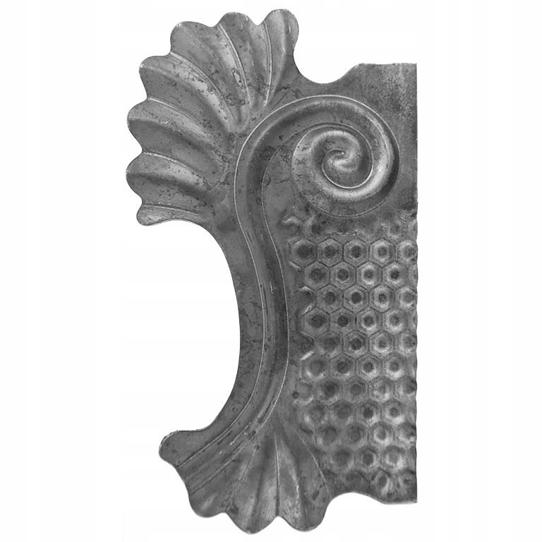 Szyld lewy bez otworów elementy kute 63.134 h290xl160 2mm