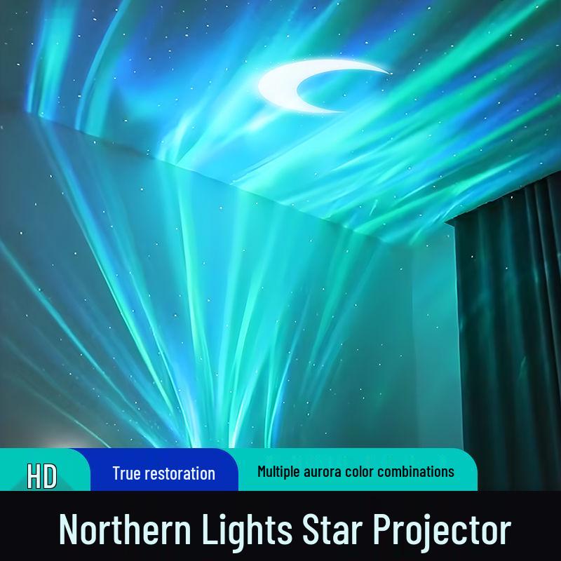 Bluetooth Aurora Projektor: Sternenhimmel & Wasserwellen Laserlicht für Schlafzimmeratmosphäre