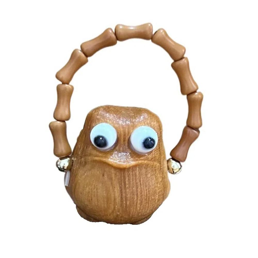 Ghost Funny Ring Adjustable Wood Beaded Rings Creative Sandalwood Ring  Unisex