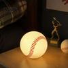 Baseball Collectibles Realistic Night Light, Desk Decor Lamp, Portable Ambient LED Bedside Lighting Ornament for Bedroom Office, Creative Sports