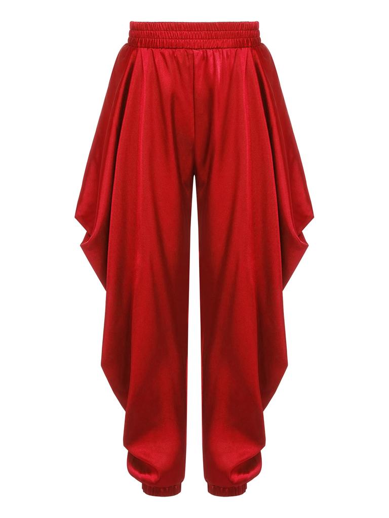 Kinder 2-teilige arabische traditionelle Kleidung Offene Weste mit goldenem Besatz und lockere Hose mit elastischem Bund für Karneval Kostüm