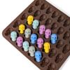 Reusable Skull Silicone Mold 40 Cells Skeleton Head Mould Mini Skeleton Head Mold  Kitchen