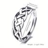 silver-plated twisted decorative ring, unique, simple, fashionable, trendy, punk style