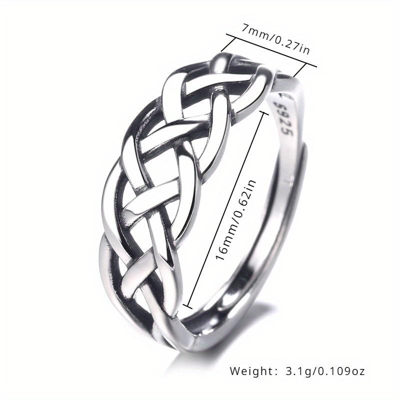 silver-plated twisted decorative ring, unique, simple, fashionable, trendy, punk style