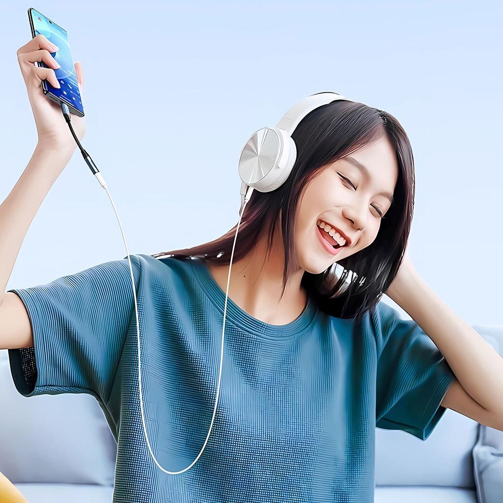 Adapter przejściówka iPhone Lightning - mini jack 3.5mm - czarny