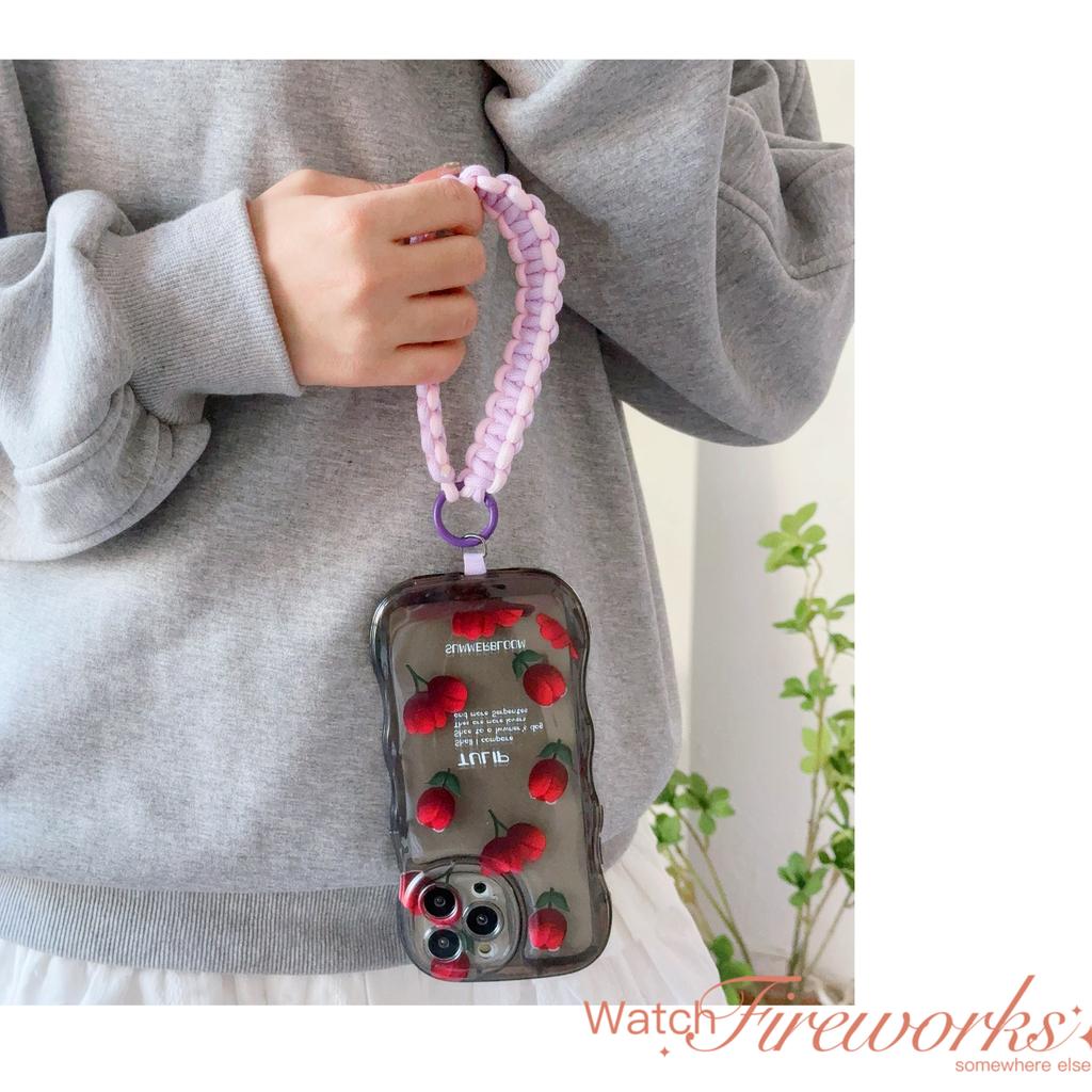 New Handwoven Mobile Phone Universal Lanyard Wrist Strap Hand Pull Rope Short Rope Mobile Phone Fashion Pendant Pendant