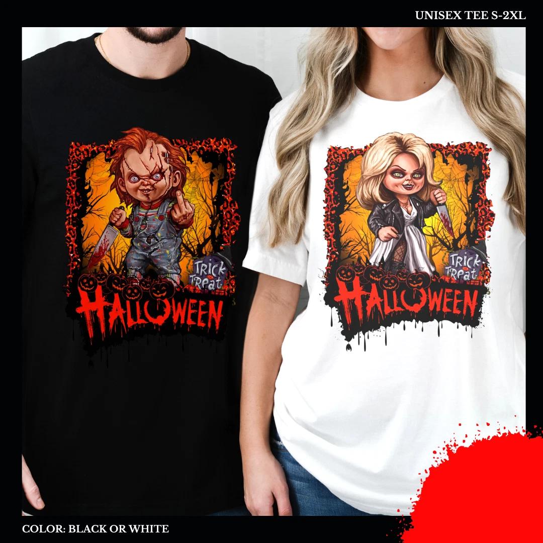 Men s and Women s T-shirts Bride of Chucky Halloween Horror Movie | Unisex XL