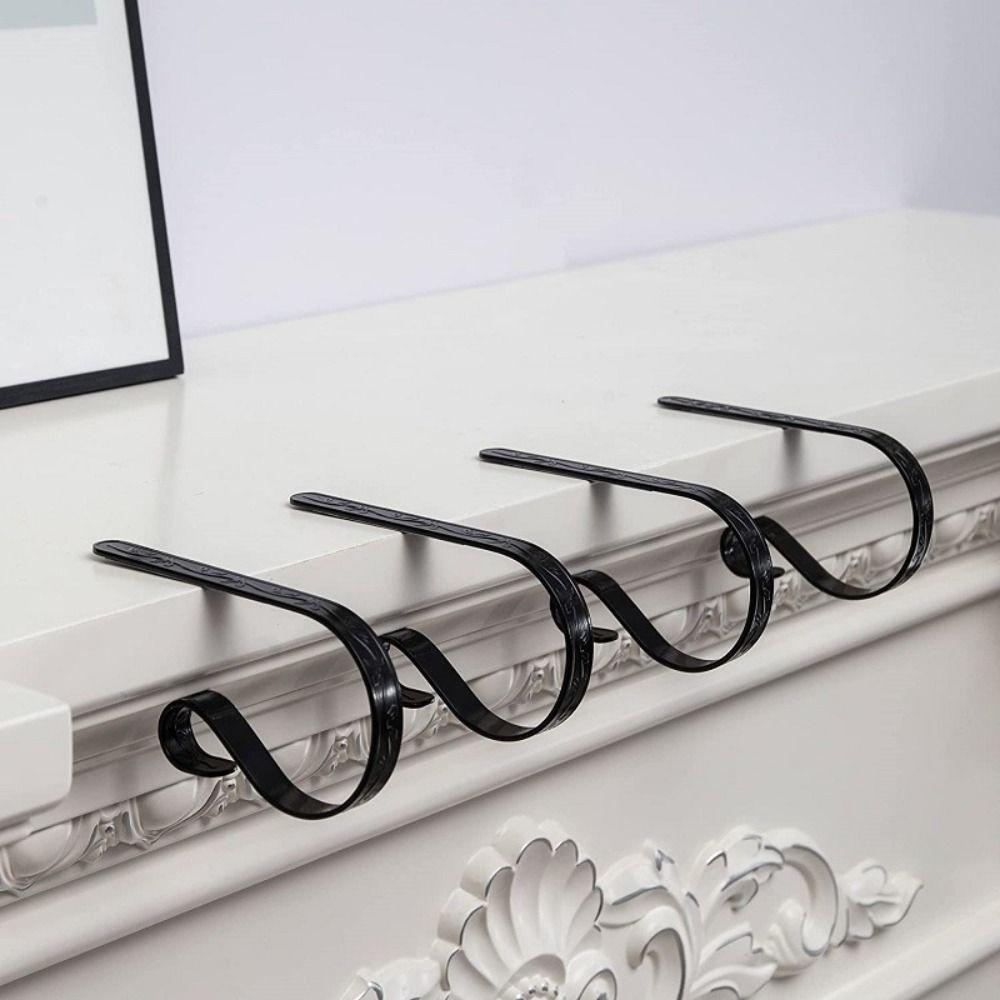 Adjustable Christmas  Hanging Hook Nail-free Christmas Stocking Hangers Xmas Party Supplies   Door