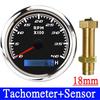 HD Tachometer Tacho Gauge 85MM With LCD Hourmeter Tacho Sensor M16 M18 Gasoline Diesel Engine Digital Tacho Meter Outboard Motor