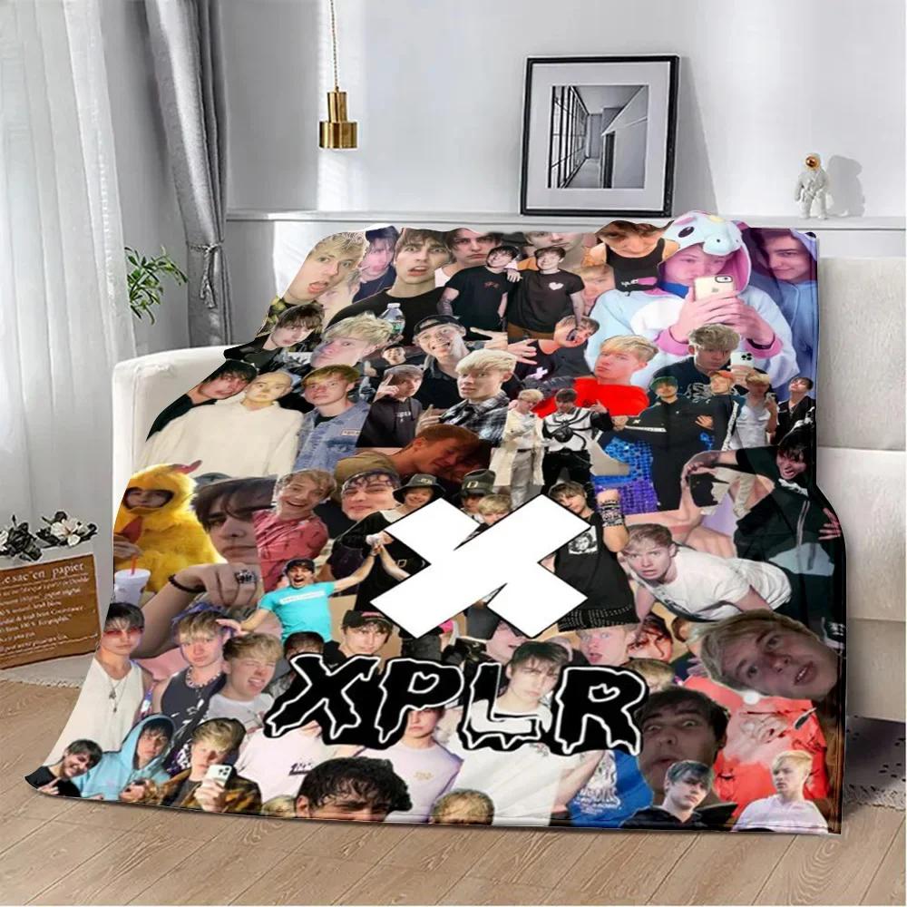 Sam and Colby XPLR Printed Blanket Picnic Blankets Warm Blanket Soft and Comfortable Blanket Home Travel Birthday Gift