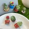 Cartoon Potted Cactus Fridge Magnet Resin 3D Mini Potted Plants Refrigerator Magnet Kitchen Home Office Decoration
