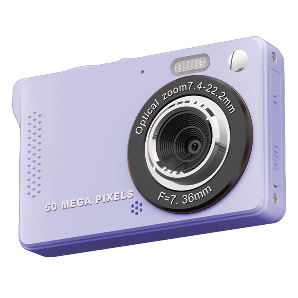 

M08 2.8 Inch Compact CCD Digital Camera Auto Focus 1080P Video Recorder with 64G TF Card + Card Reader Purple