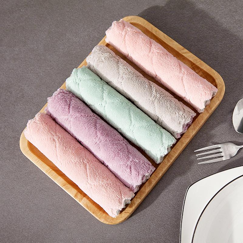 1Pc Super Absorbent Microfiber Kitchen Dish Cloth Household Cleaning Towel