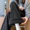 Lamb Wool Glutinous Rice Pants Women's Autumn and Winter Thickened New Loose and Lazy Casual Small Straight Wide-leg Pants