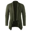 Men Autumn Shirt Vintage Long Sleeves Solid Color Asymmetrical Cardigan Warm Shawl Collar Medieval Breathable Men Autumn Tops for Daily Wear
