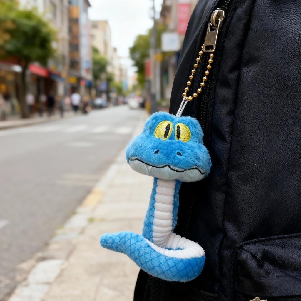 Süßer Zootopia Gary Anhänger Schlüsselanhänger Cartoon Gary Schlange Bewegliches Plüschtier Actionfigur Taschendekoration Weihnachtsgeschenk