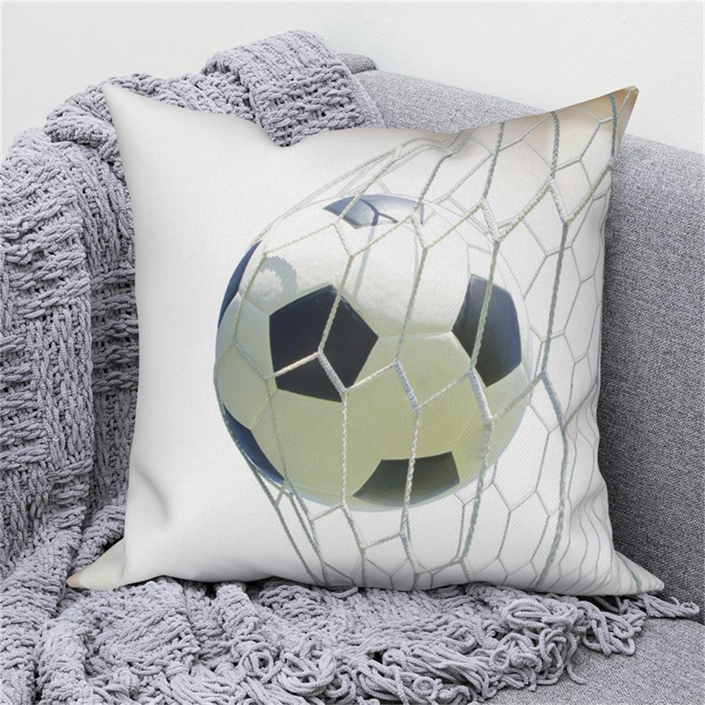Fußball-Print Kissenbezug Heimdeko Kissenbezug Sofa Auto Überwurf