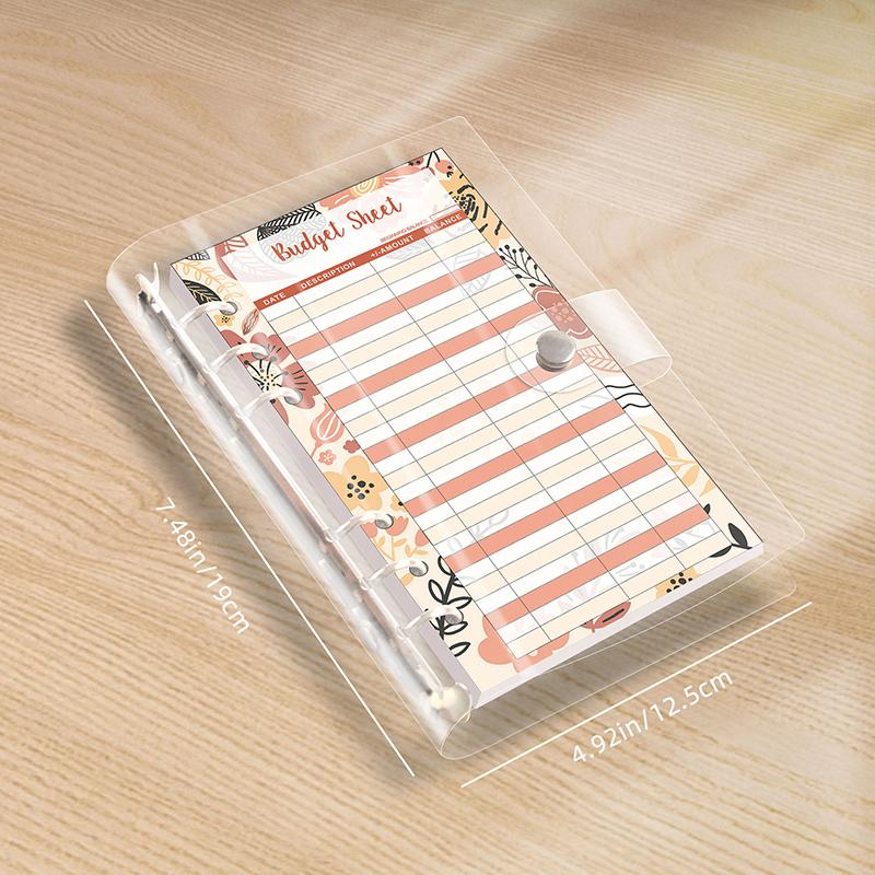 A6 Budget Planner Binder With 12 Budget Cards, 8 Ticket Pockets And Diy Stickers Portable Diy Notebook Savings Book