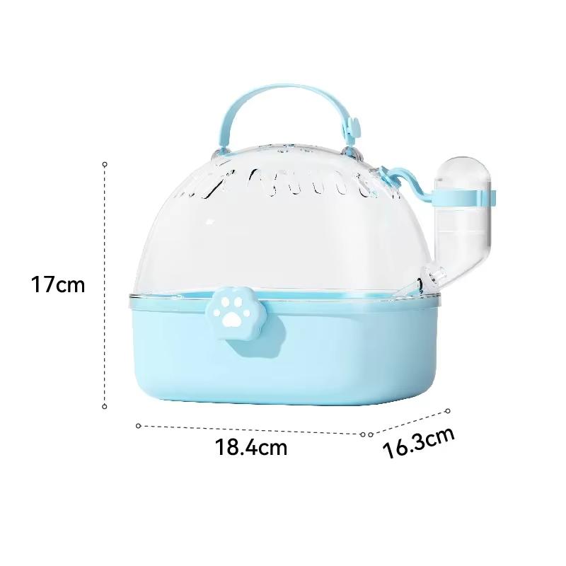 Portable Transparent Hamster Cage And Portable Large Space Golden Bear Supplies For Outdoor Activities Big Flower Branch Rat