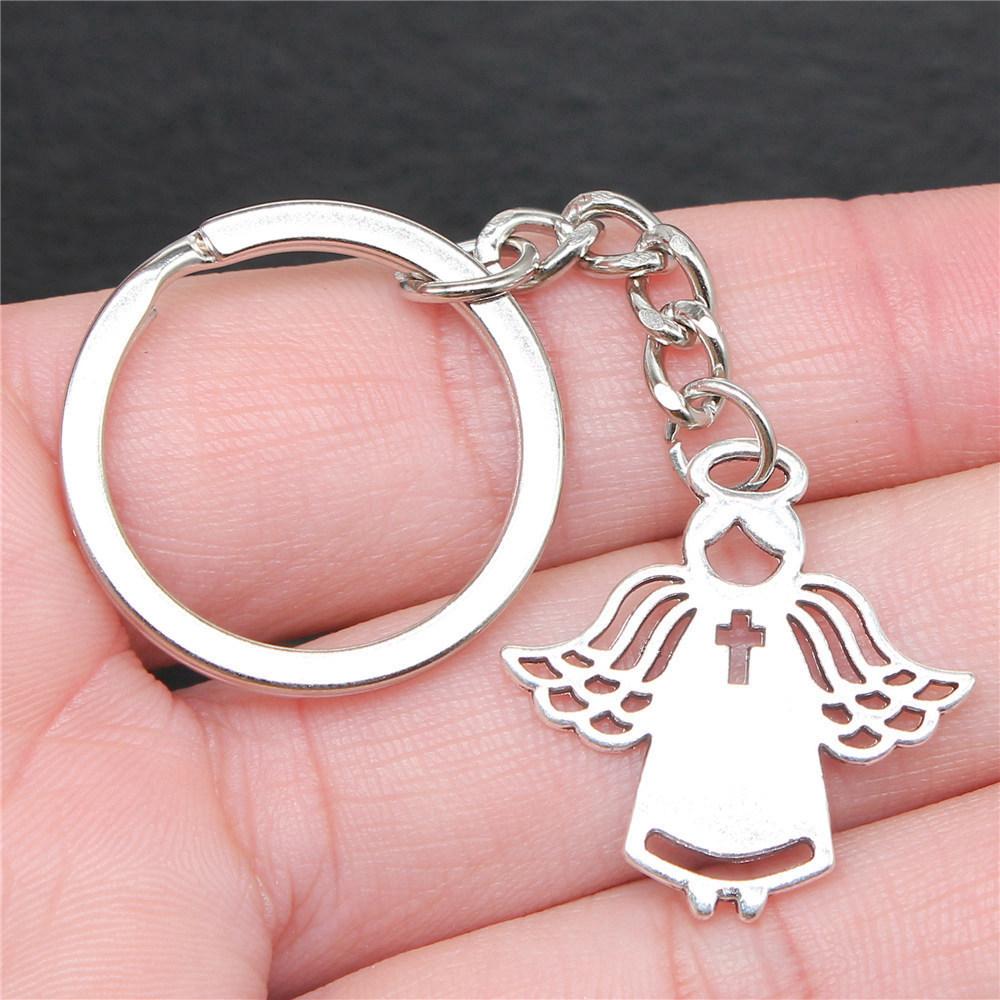 Angel Wings Feathers Heavenly Keychain for Girls Hot Sale Streetwear Bridesmaid Gift Retro Phone Charm