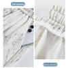 2026 High-Waisted Cotton-Linen Wide-Leg Skirt-Pants for Women, Lightweight Summer Loose-Fit Cropped Pants, Simple Casual Ice-Silk Trousers