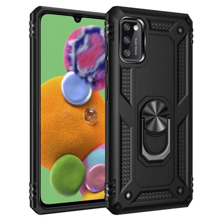 

Shockproof TPU + PC Protective Case with 360 Degree Rotating Holder For Galaxy A41 чёрный
