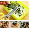 Multifunctional Stainless Steel 3/5-Layer Scallion & Seaweed Shredding Scissors - Versatile, Strong Kitchen Tool.