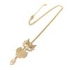 Les Trésors De Lily [N8182] - Golden 'Owls' Designer Necklace