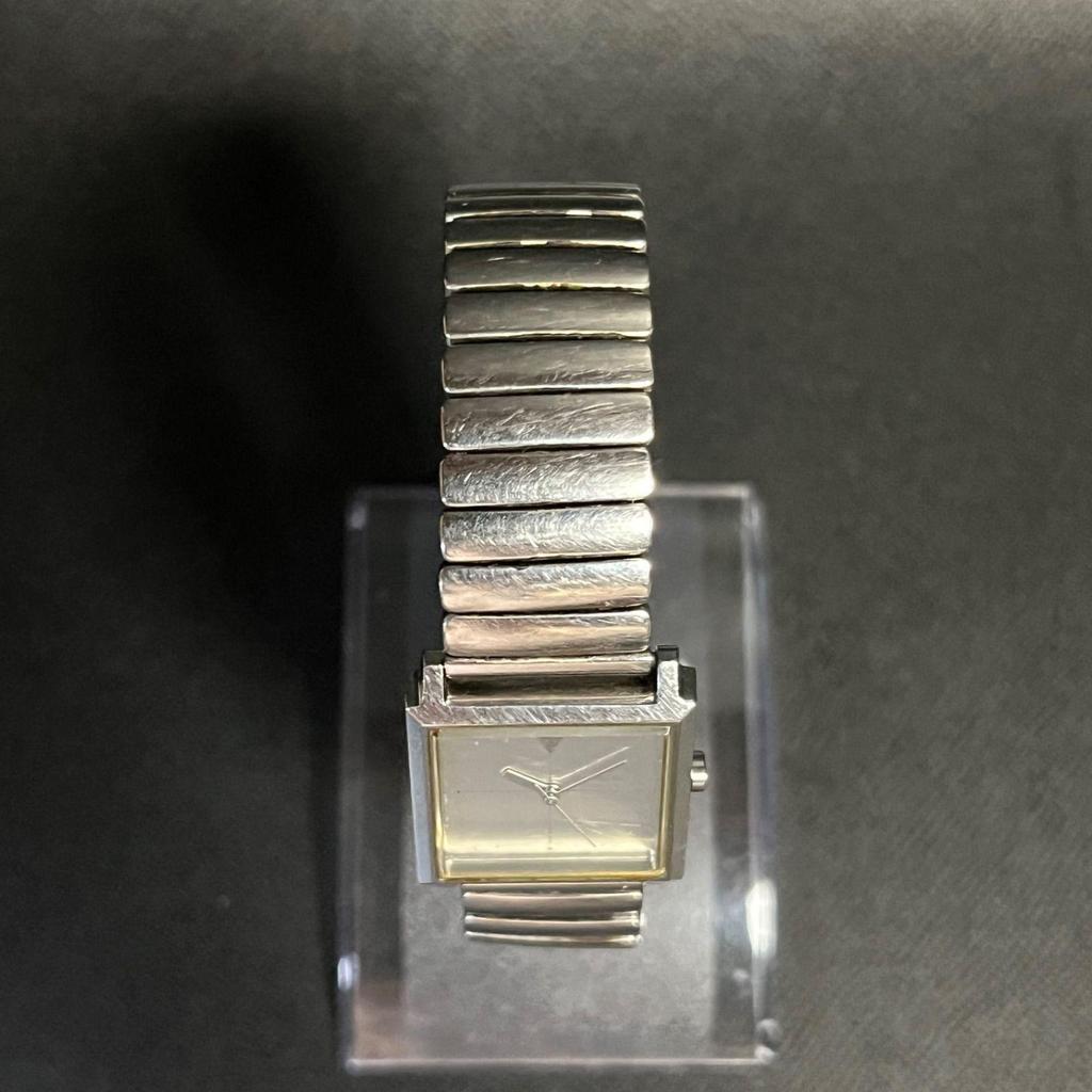 Used [Working Item] SEIKO ALBA Ladies Watch Silver Square V306-5020 Battery Replaced Operation Confirmed