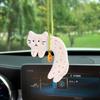 Cute Cartoon Cat Design Car Air Freshener Rearview Mirror Pendant Creative Decoration for Girls' Interior Cono Aroma