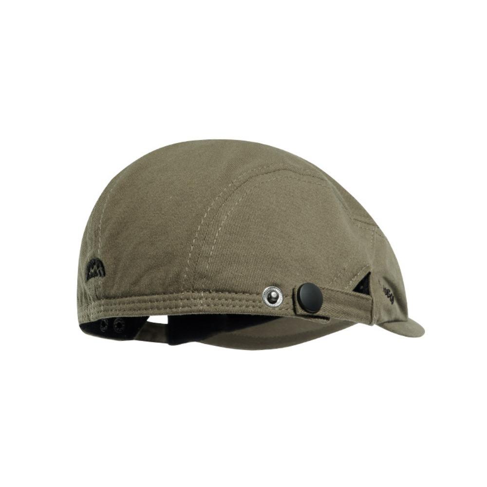 Pure Color Newsboy Flat Cap British Style Retro Painter Hat Embroider Letter Hat Streetwear