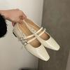 Fashion Bailamos 2025 Spring New Women Flats Fashion Ballerinas Flat Heel Casual Ballet Shoes Square Toe Shallow Ladies Mary Jane Shoes