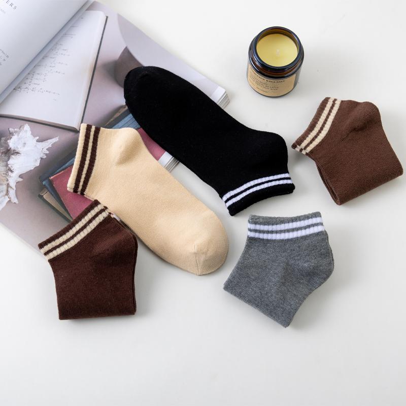 Xiaomi 10 Paar Frühjahrs- und Sommersocken, lässig, gestreift, einfarbig, atmungsaktiv, bequem, schweißableitend, kurze Socken, einfach gestreift