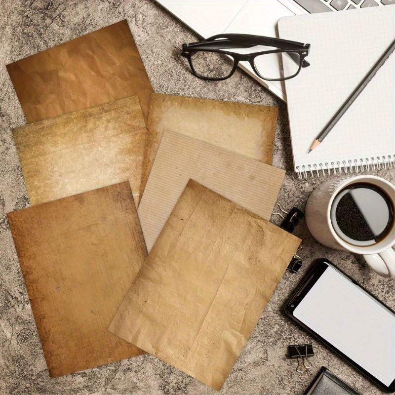 48 Pieces of 11.2x8.2in, Retro A4 Double-sided Printer Paper DIY Hand Ledger Scrapbook Decoration Material Paper