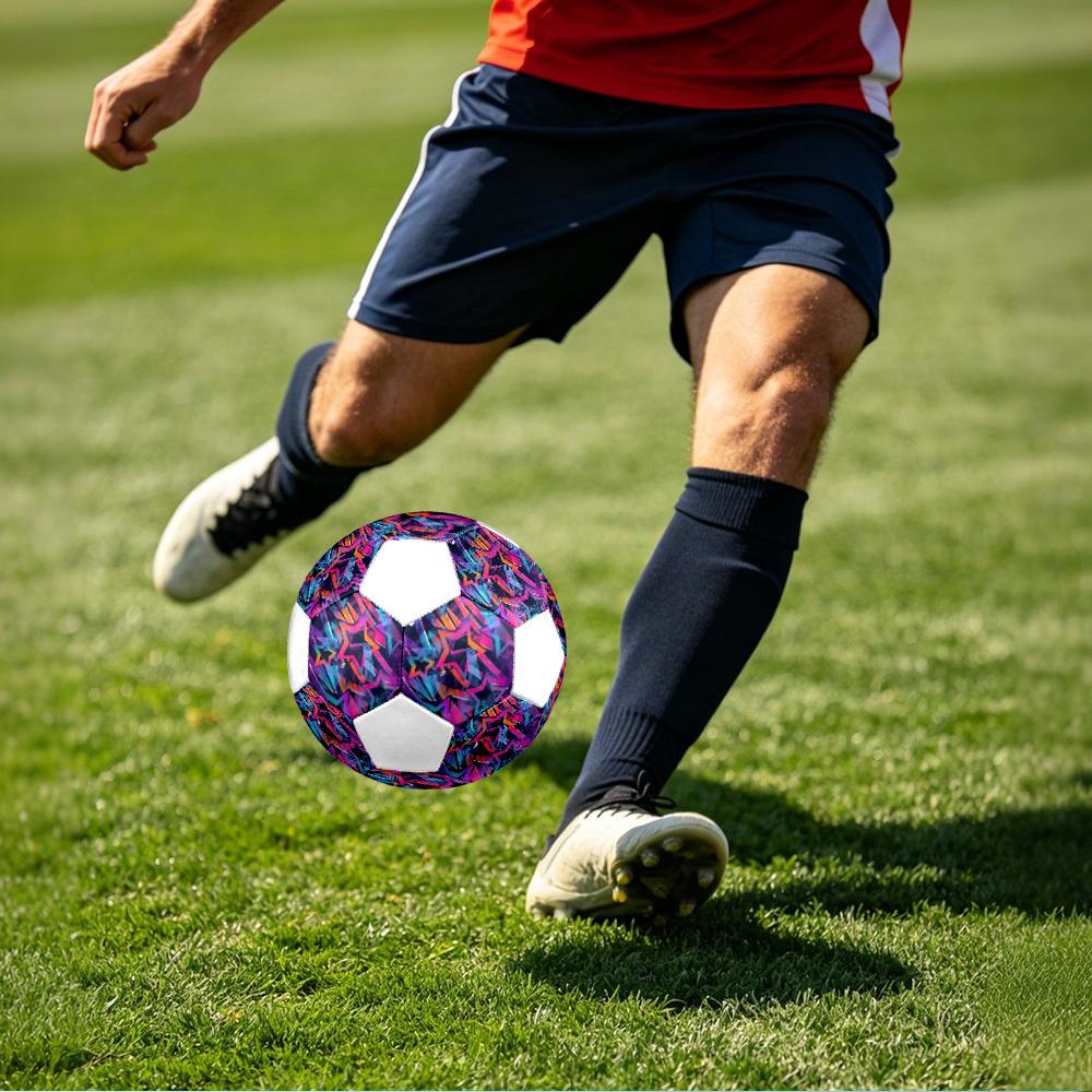 1pc Graffiti Star Lightweight PVC Training Soccer Ball, Size 5, Suitable for Indoor and Outdoor TrainingGift y60399