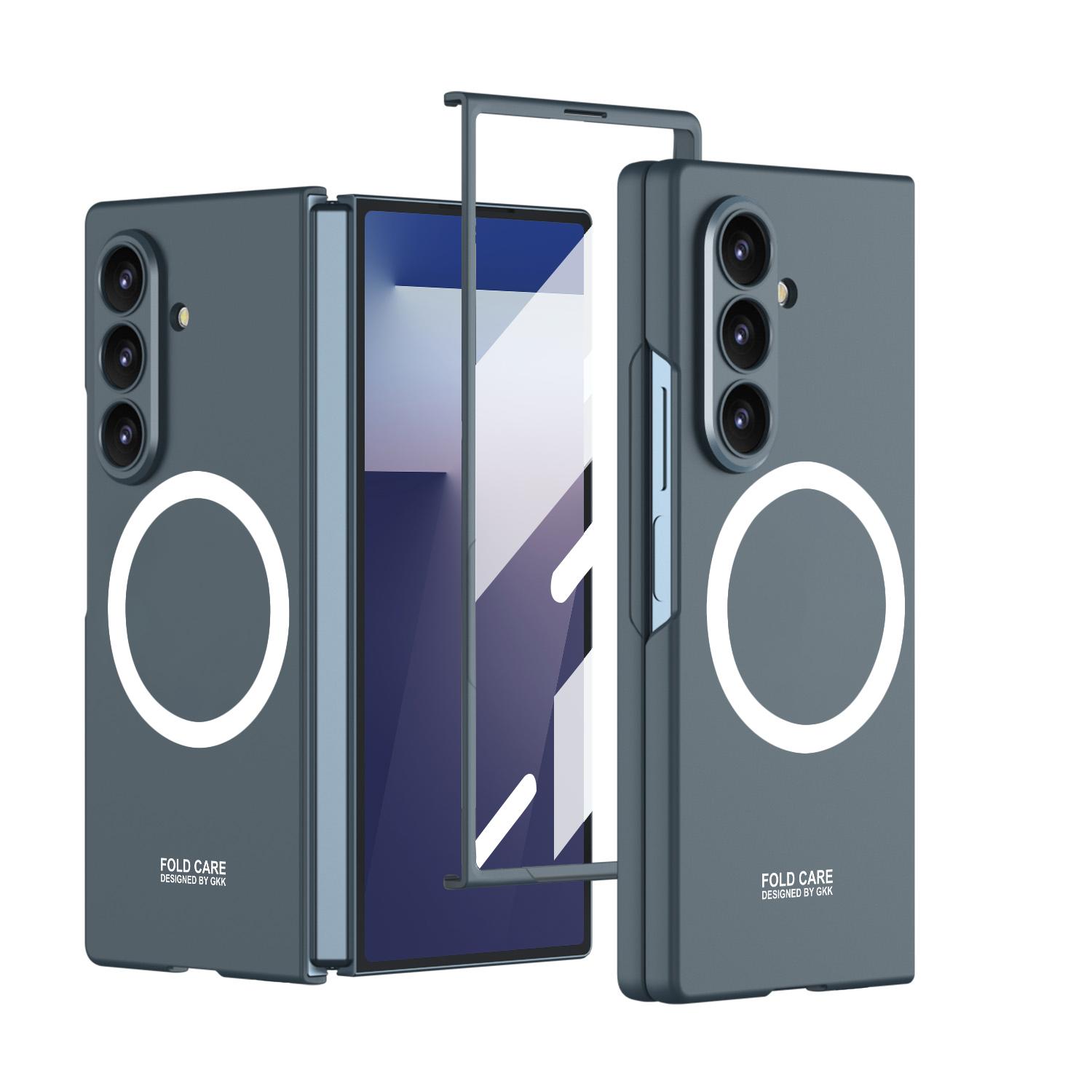 

Ultrathin Magnetic Case For Samsung Galaxy Z Fold 7 With Clear Tempered Glass Screen Protector Galaxy Z Fold7 зелений