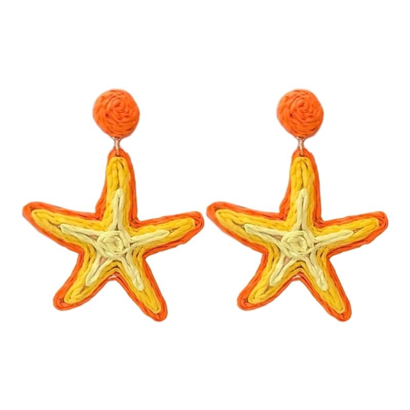 A52E Practical Beach Hoops Earrings Unique Geometric Designs Portable Dangle Earrings for Stylish Women Casual Wear