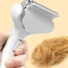 Pet Comb for Cats, Stainless Steel Automatic Hair Removal Grooming Brush, Shedding Tool for Pet Hair Removal
