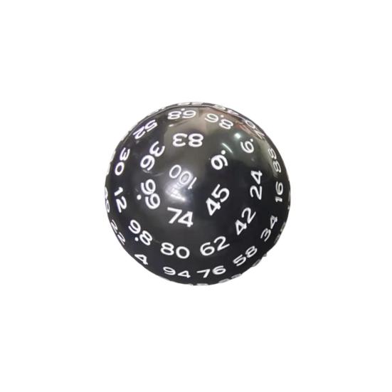 Number Dice Multi-sided Engraved Number Bright Color Easy To Read Acrylic 100 Sided Polyhedral Dice Table Games Board Game Props