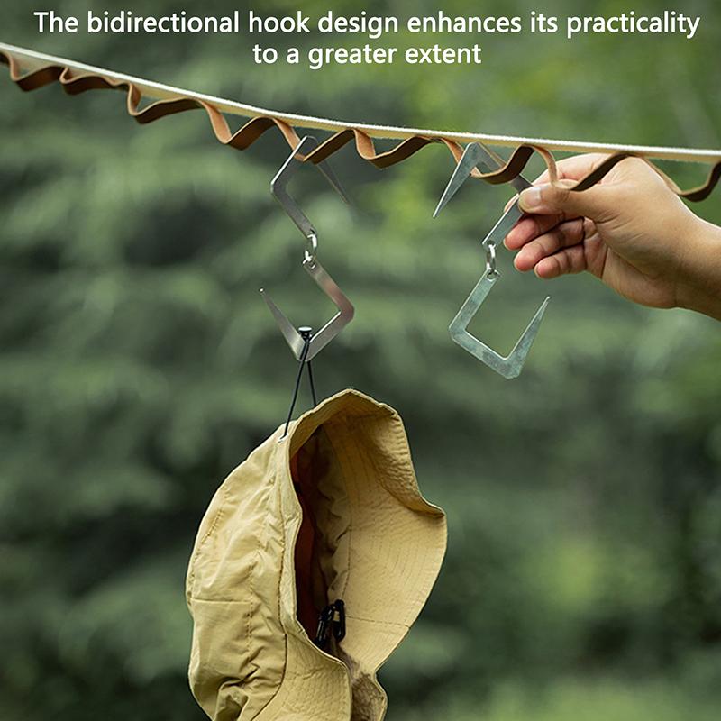 1pc Outdoor Storage Travel Camping Hiking Gardening Tools Item Organizer Flat S Hook Durable Hanging Hooks Hanger