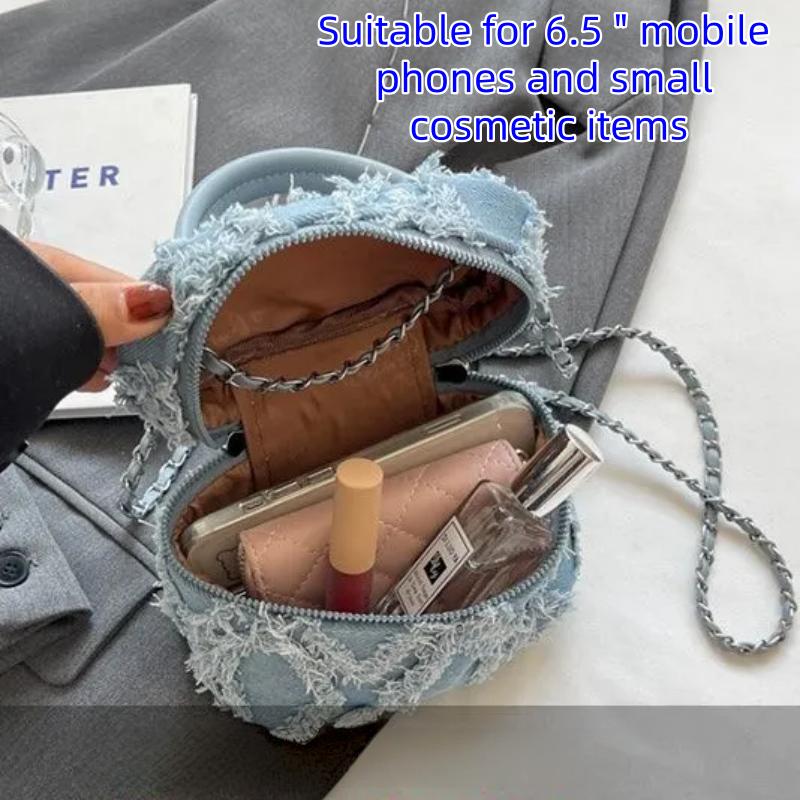 Vintage denim mini bag for women, Y2K casual shoulder bags, Everyday bag, small handbag, phone bags, fashion retro style bags, small crossbody bag